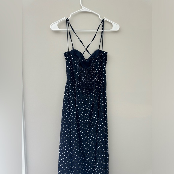 Francesca's Collections Navy and White Midi Dress - Picture 3 of 6